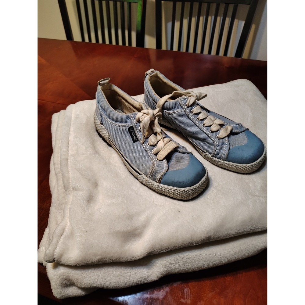 Kenneth Cole Reaction Mens Blue Canvas Low Top Sneakers Size 9.5‎ PO 08590